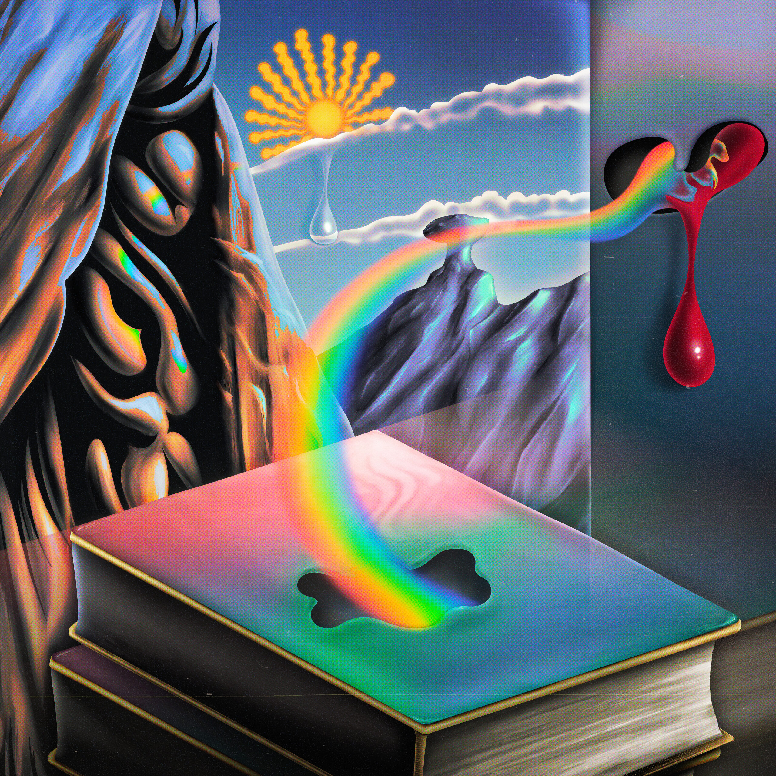 Bloody rainbow William Blake inspired art illustration - Remy Lewandowski