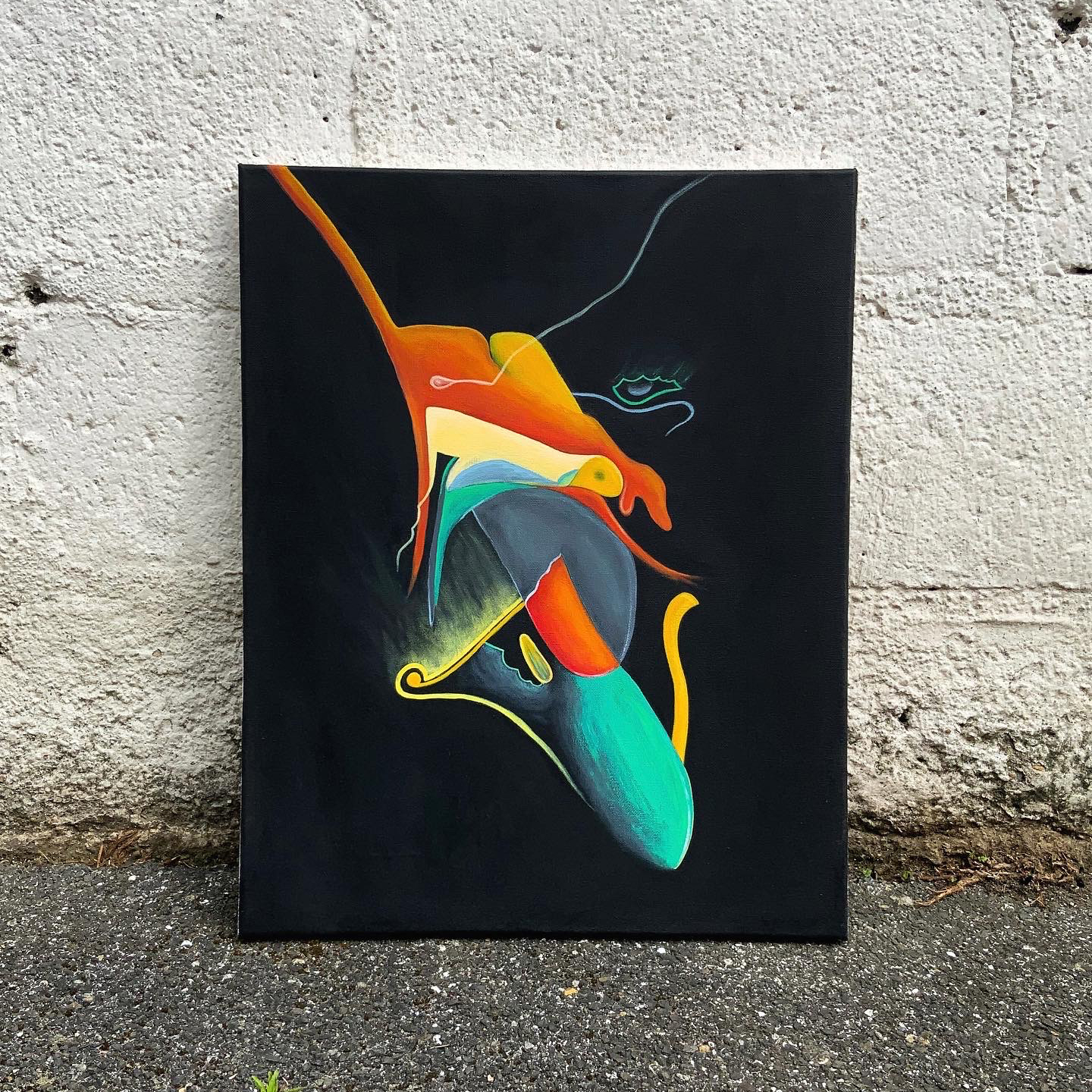 Expecting to Fly acrylic painting - Remy Lewandowski
